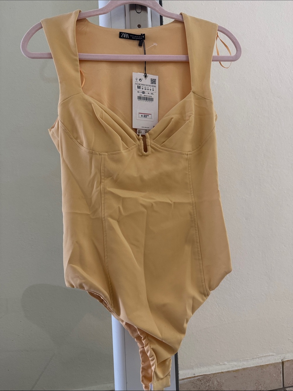 Zara Yellow Sleeveless Bodysuit